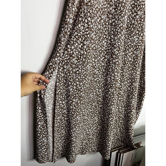 Arula Kassidy Brown Floral Midi Skirt Size 2X - Picture 2 of 7